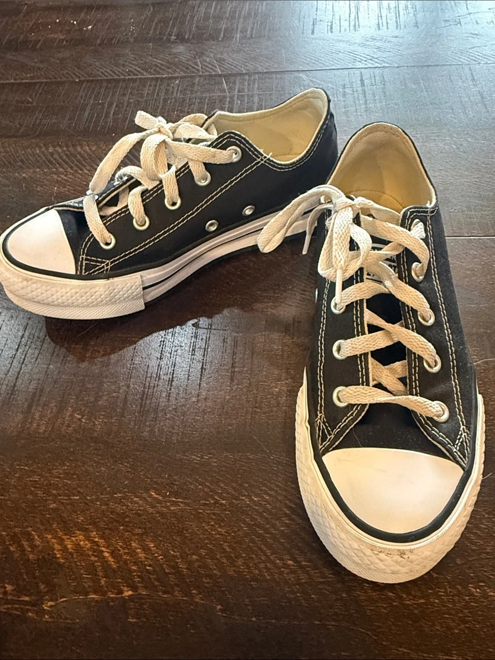 Converse Kids Black Canvas Low-Top Sneakers